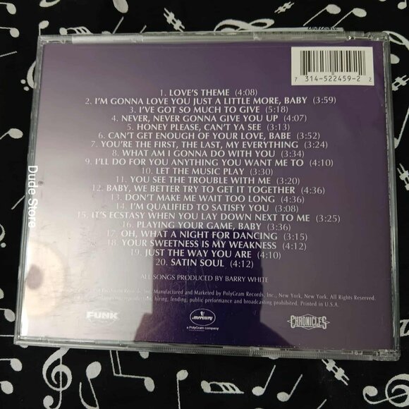 Barry White - All-Time Greatest Hits - 20 Songs - 1994 CD - Picture 3 of 4